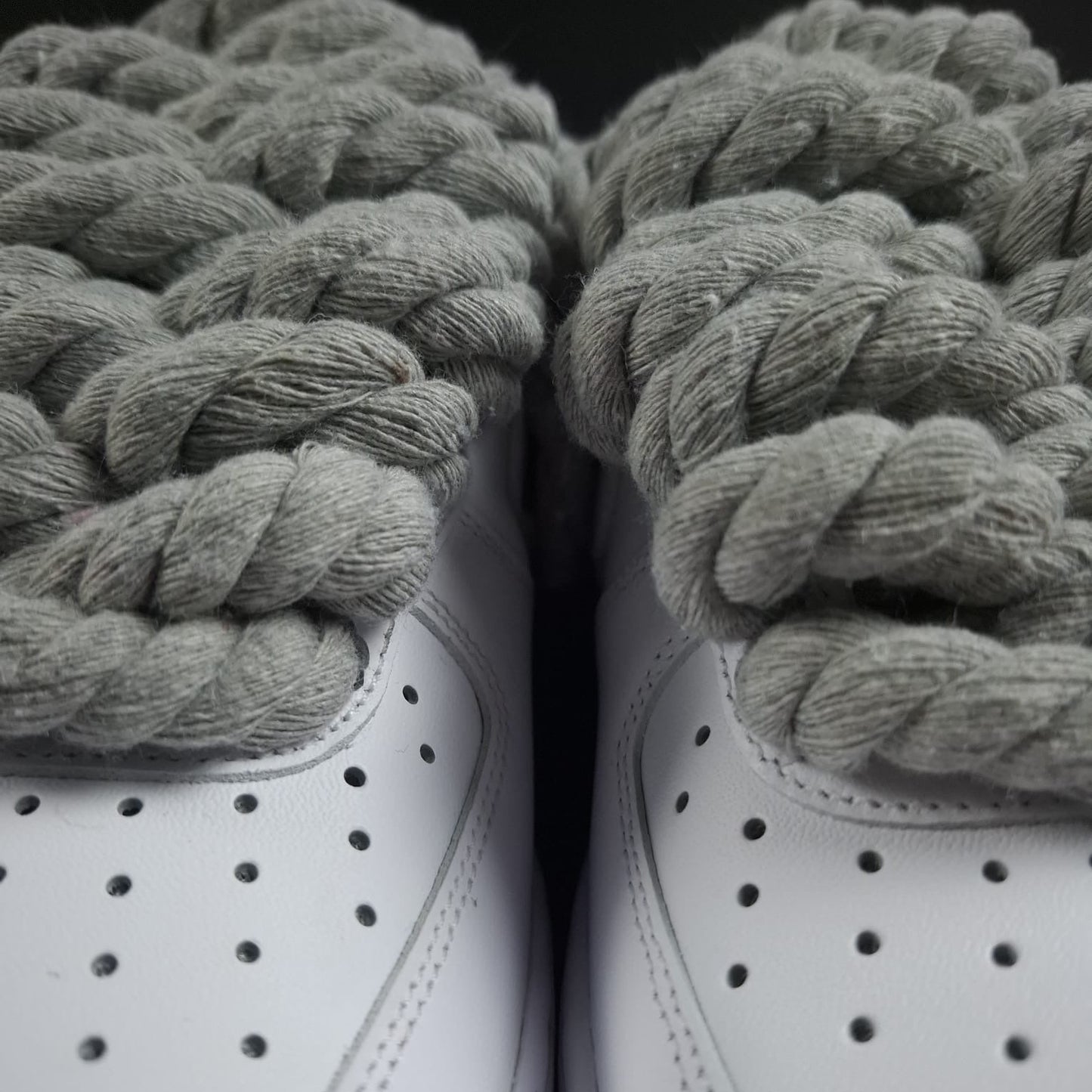 White AF1 x Rope Laces/Shadow