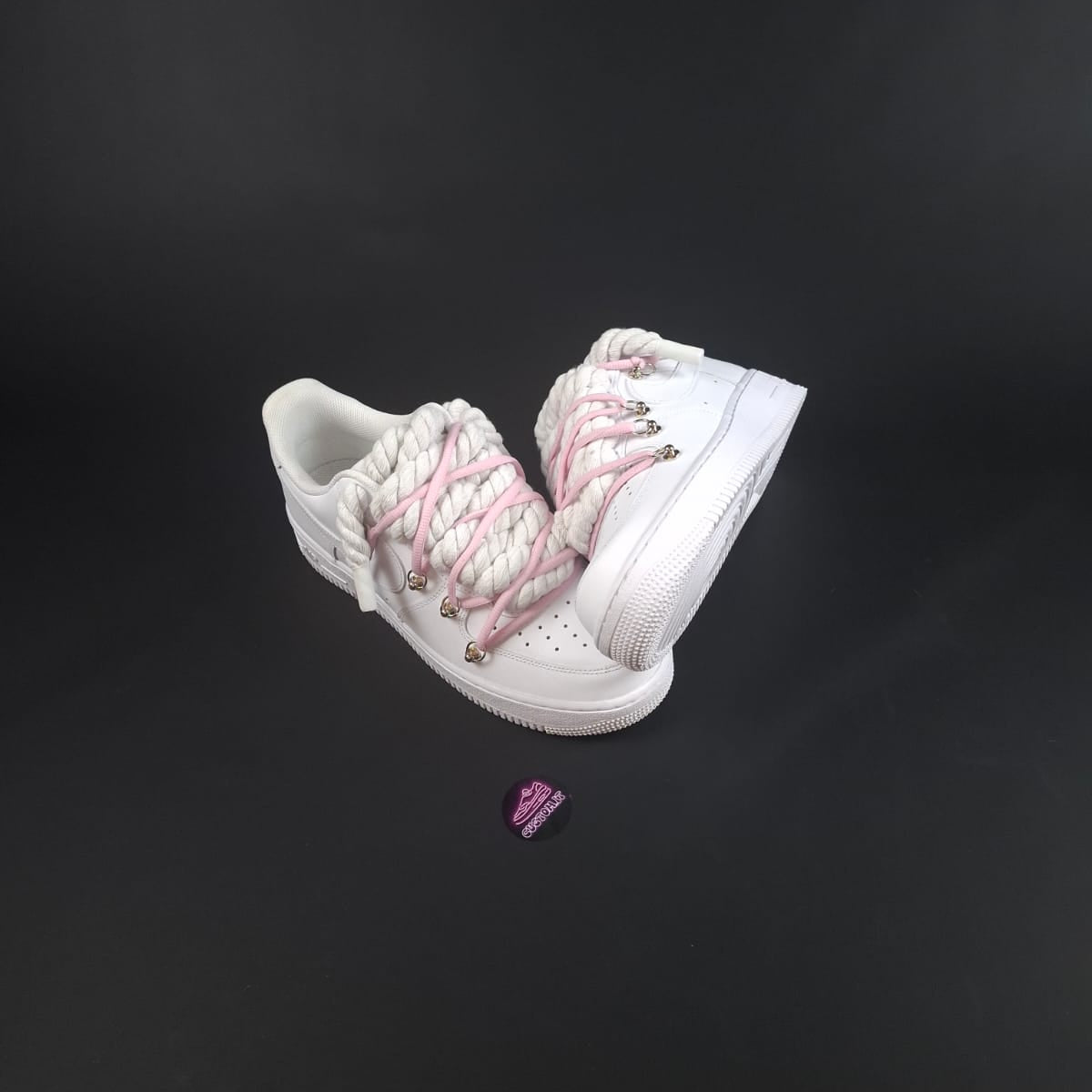 White Rope Laces AF1 x Shade Pink