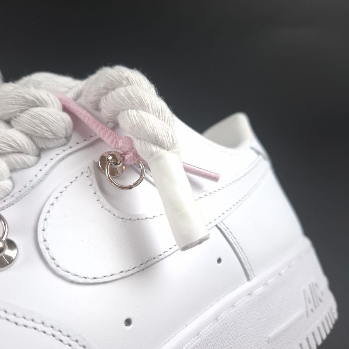White Rope Laces AF1 x Shade Pink