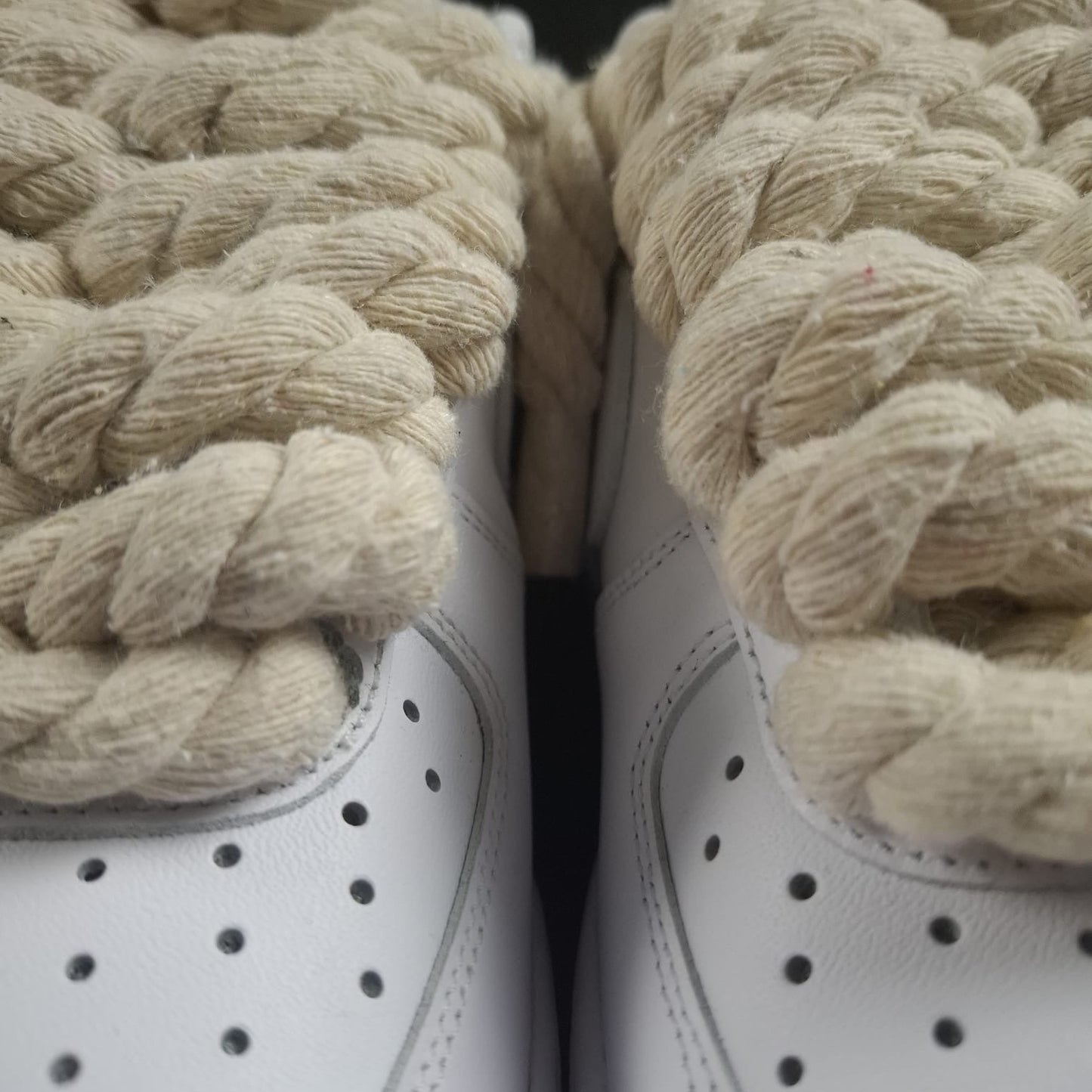 White AF1 x Rope Laces/Sand