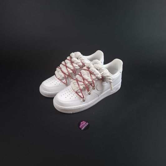 White Rope Laces AF1 x Spark Ember