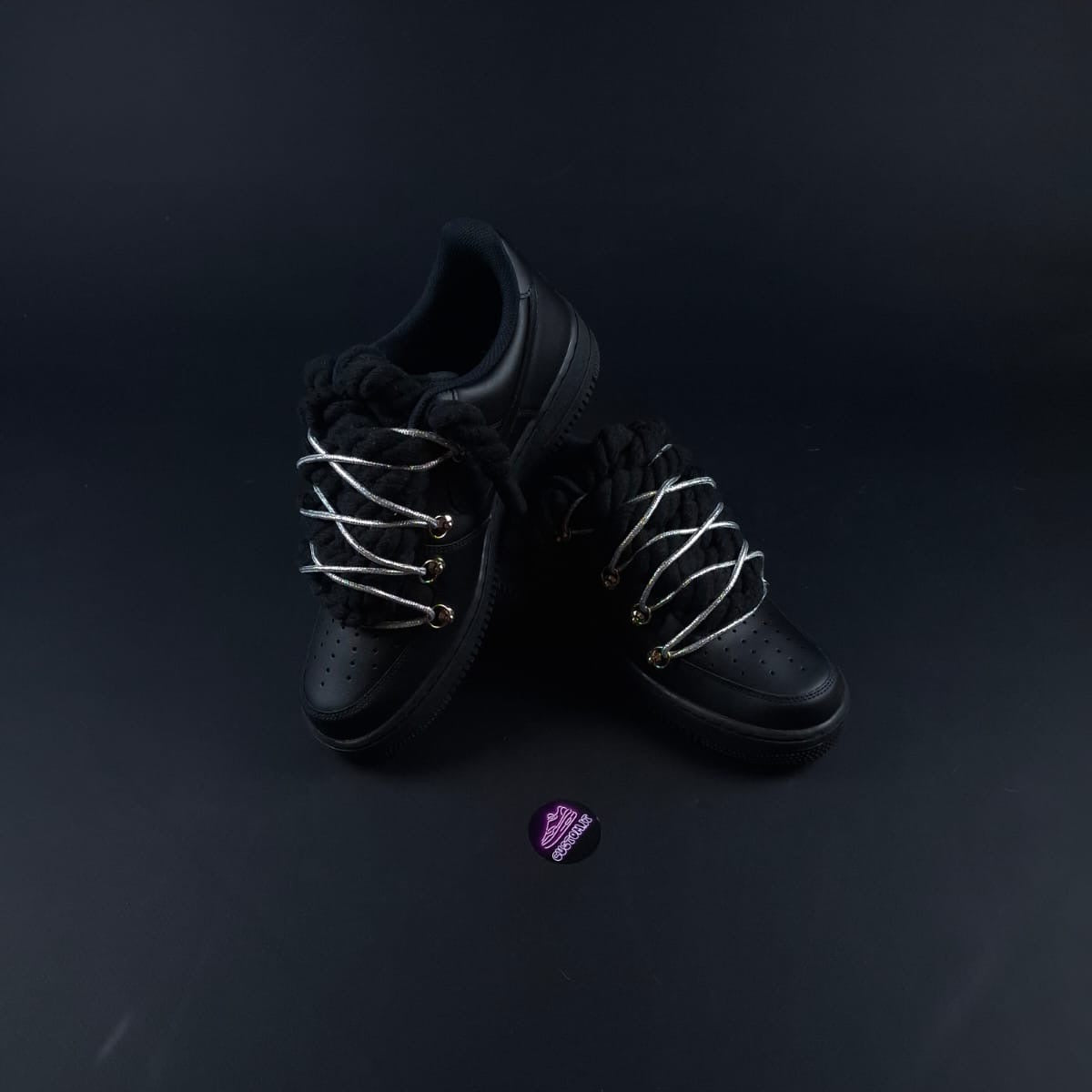 Black Rope Laces AF1 x Spark Chrome