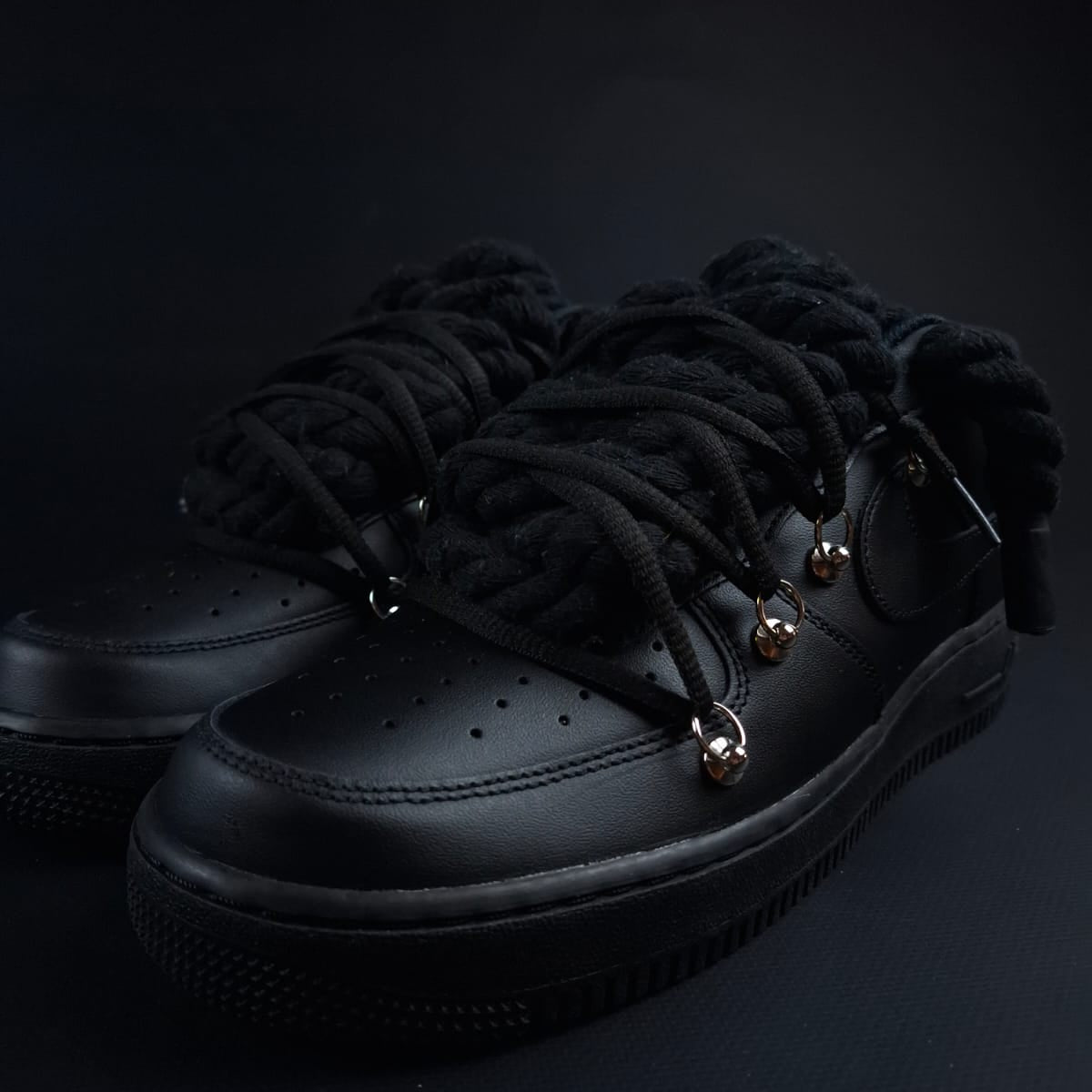 Black Rope Laces AF1 x Shade Charcoal