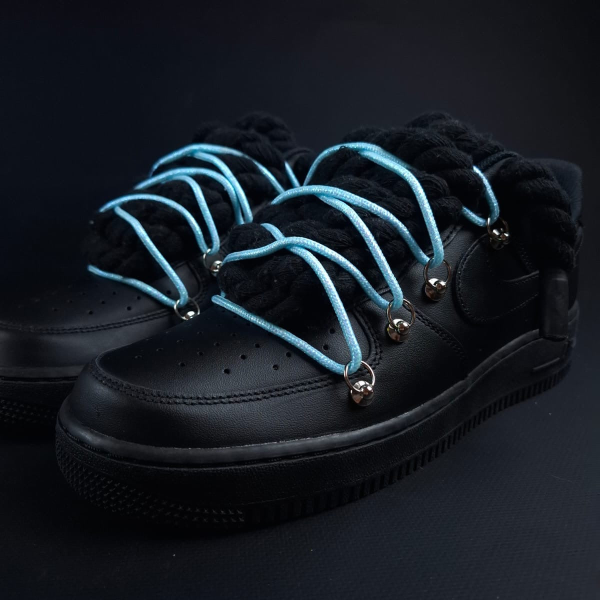 Black Rope Laces AF1 x Spark Frost