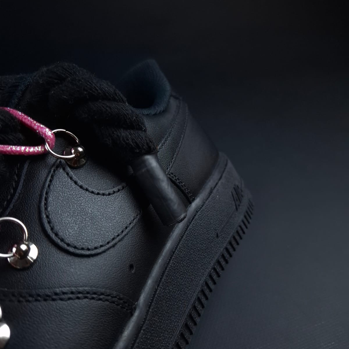 Black Rope Laces AF1 x Spark Blush