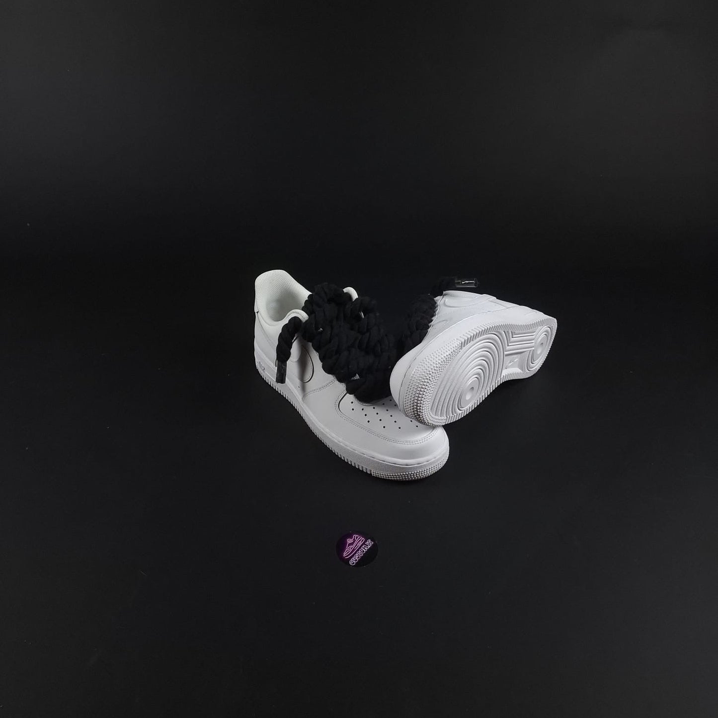 White AF1 x Rope Laces/Onyx