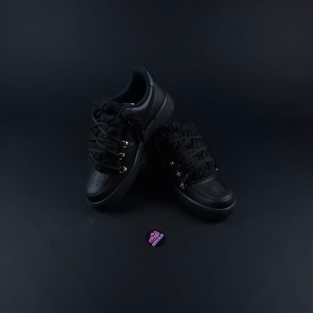 Black Rope Laces AF1 x Shade Charcoal