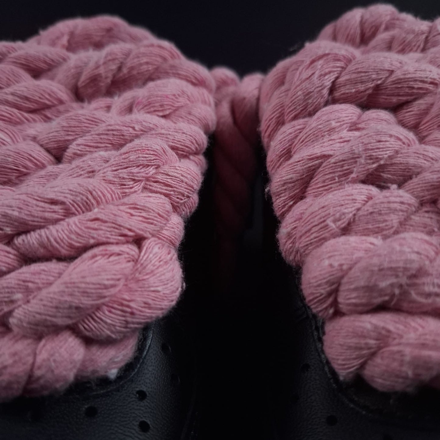Black AF1 x Rope Laces/Rosa