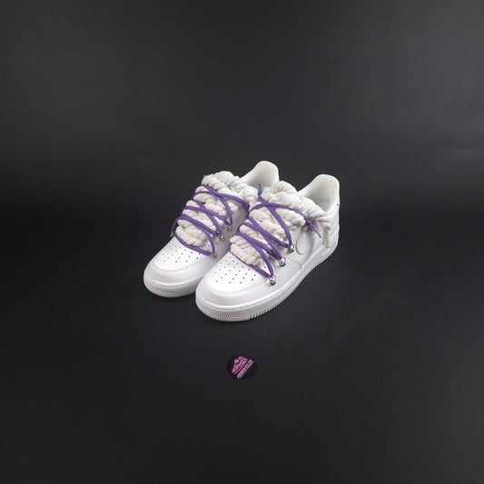 White Rope Laces AF1 x Shade Violet