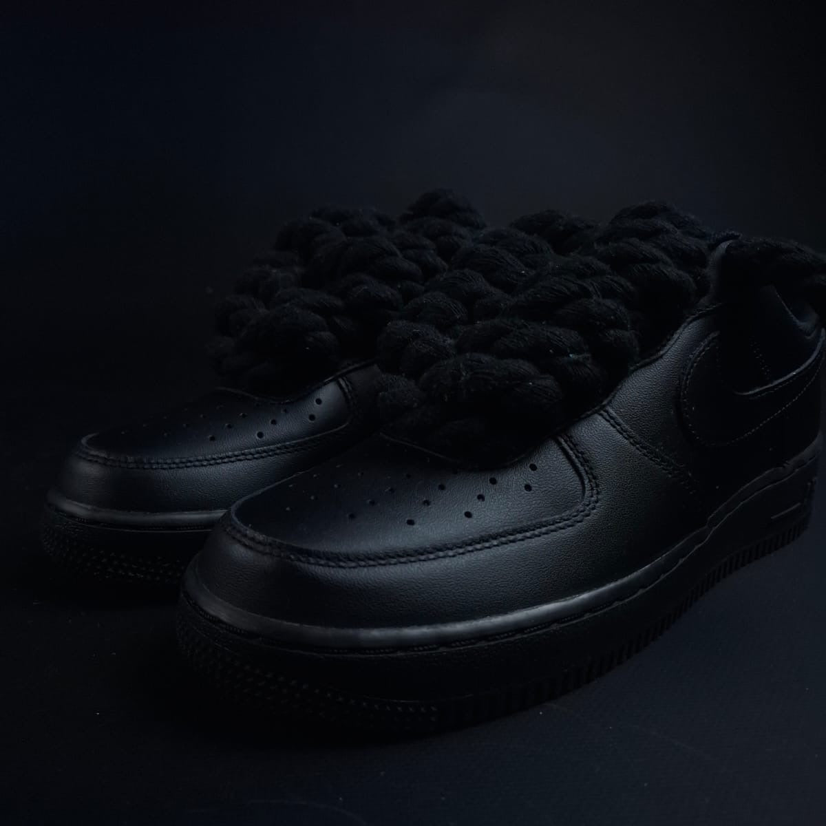 Black AF1 x Rope Laces/Onyx