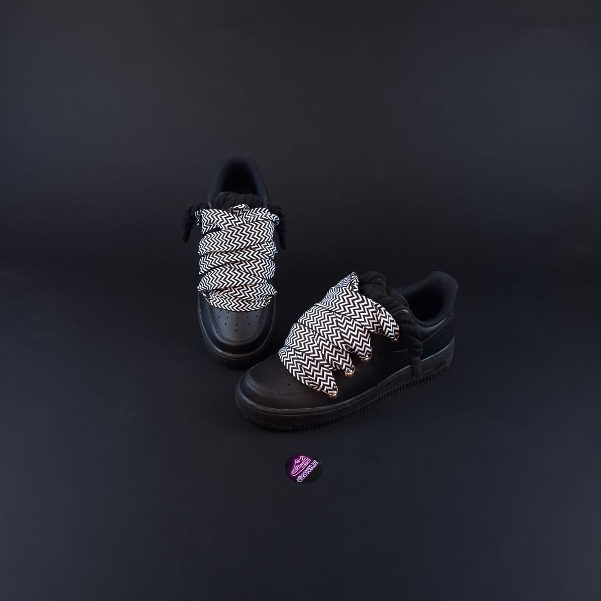 Black Rope Laces AF1 x Mono Pulse Bands
