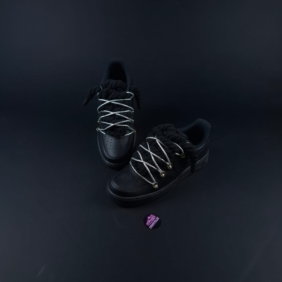 Black Rope Laces AF1 x Spark Chrome