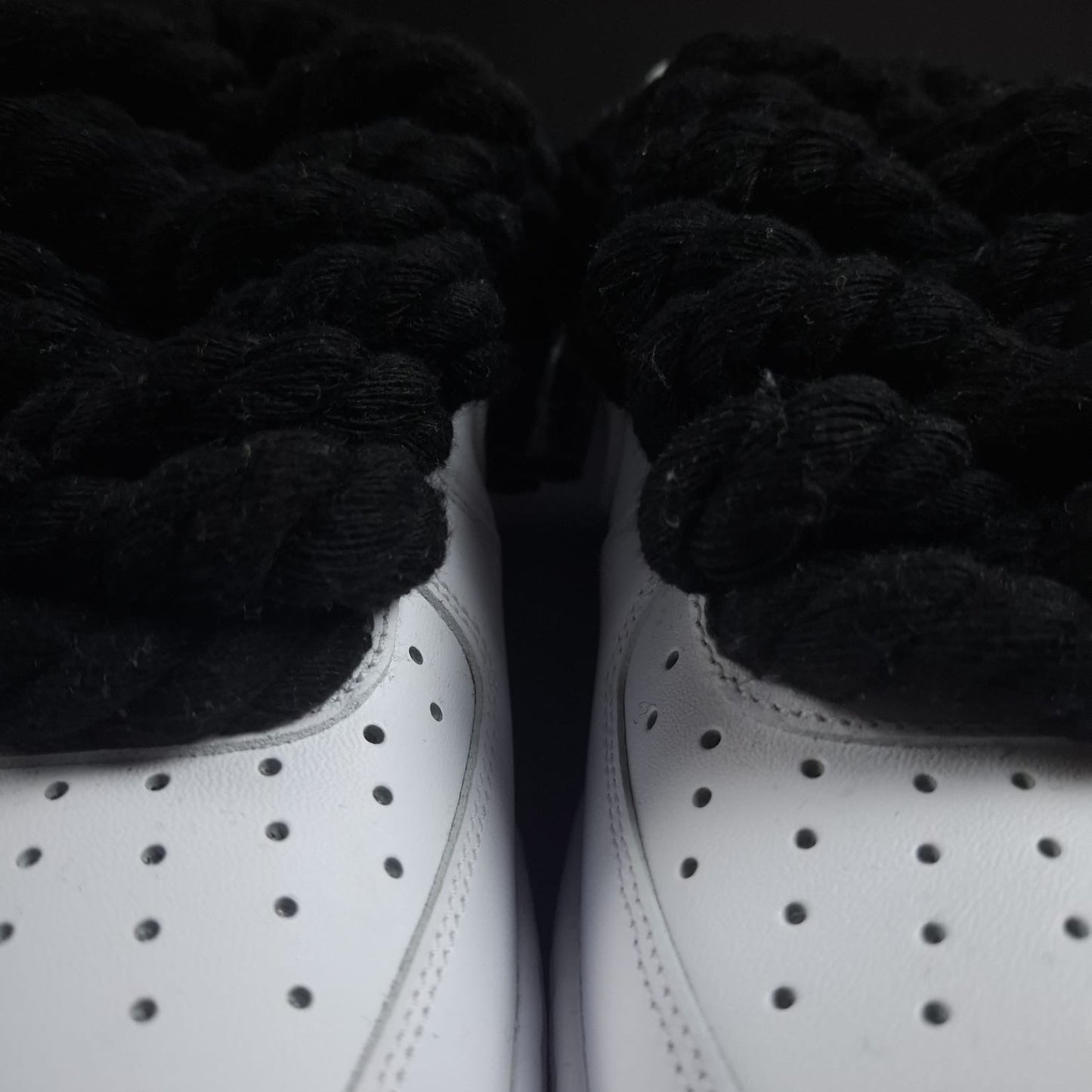 White AF1 x Rope Laces/Onyx