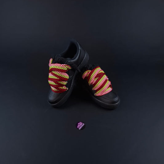 Black Rope Laces AF1 x Fire Pop Bands