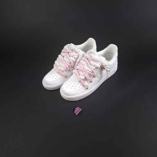 White Rope Laces AF1 x Shade Pink