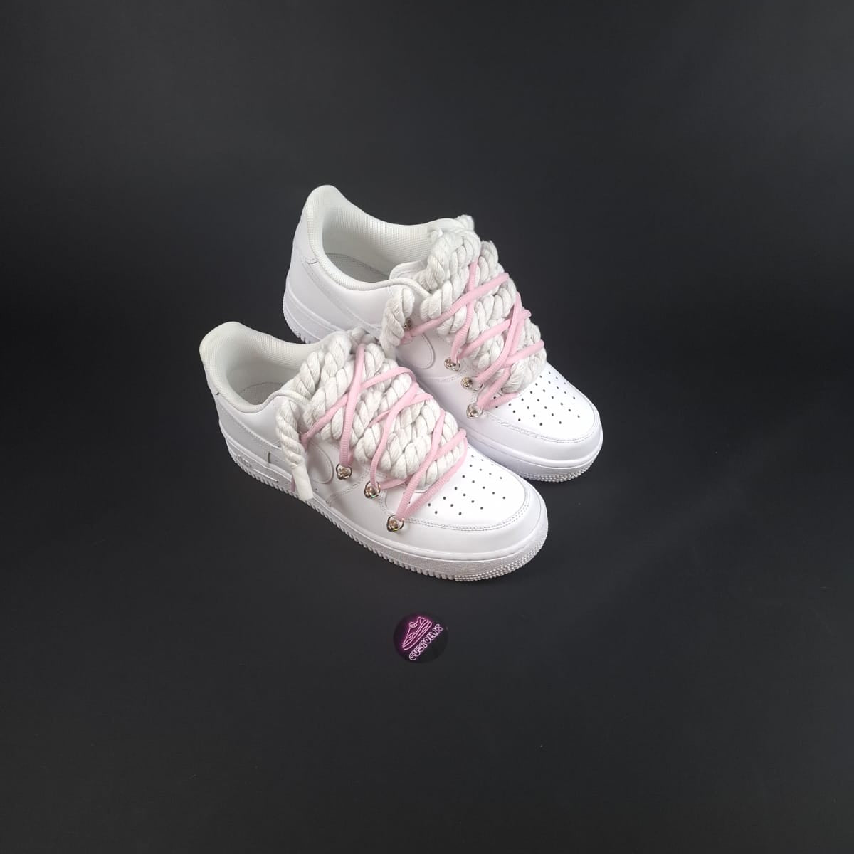 White Rope Laces AF1 x Shade Pink