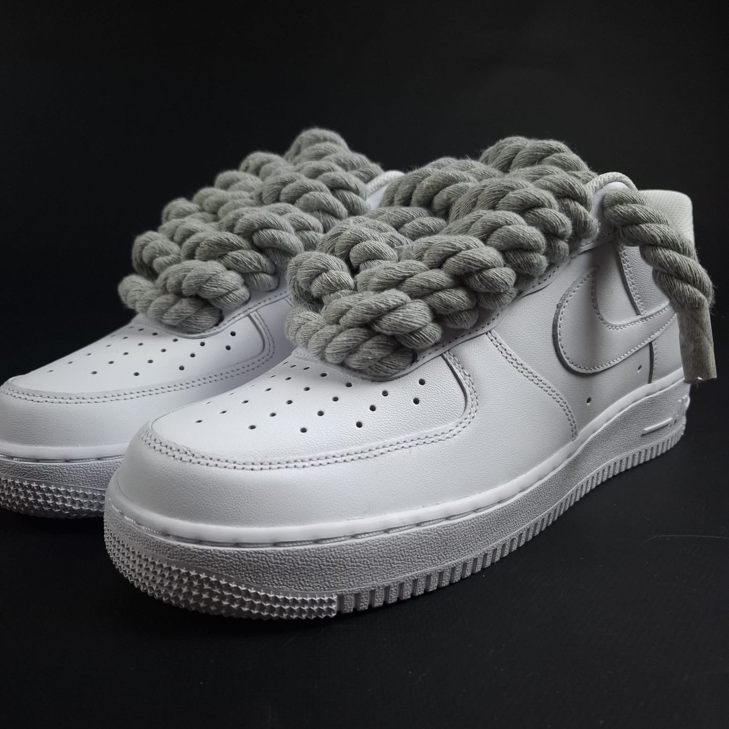White AF1 x Rope Laces/Shadow