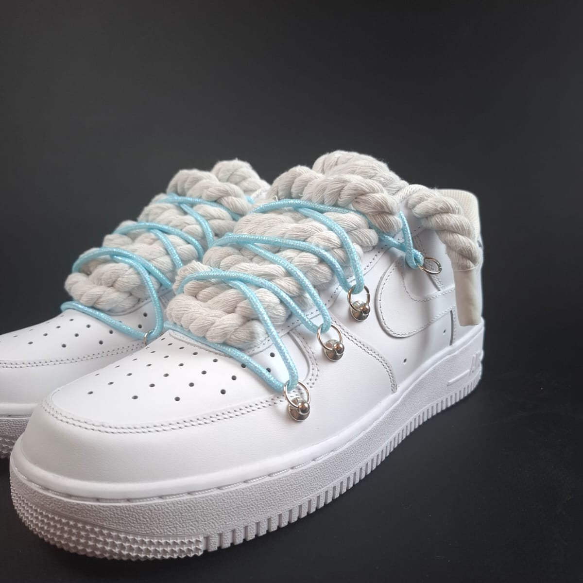 White Rope Laces AF1 x Spark Frost