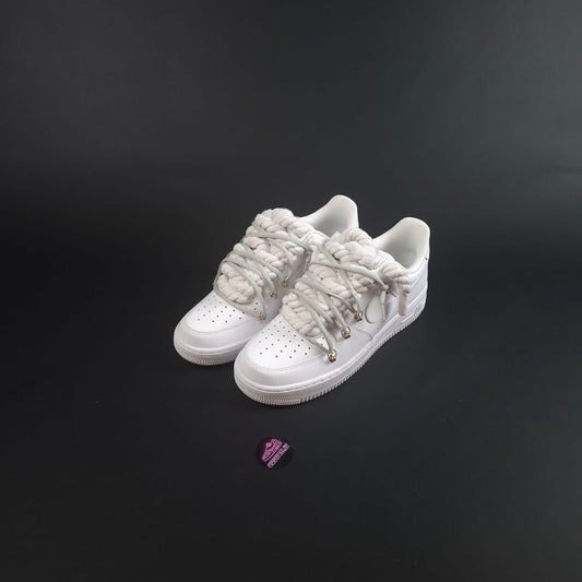 White Rope Laces AF1 x Shade Smoke