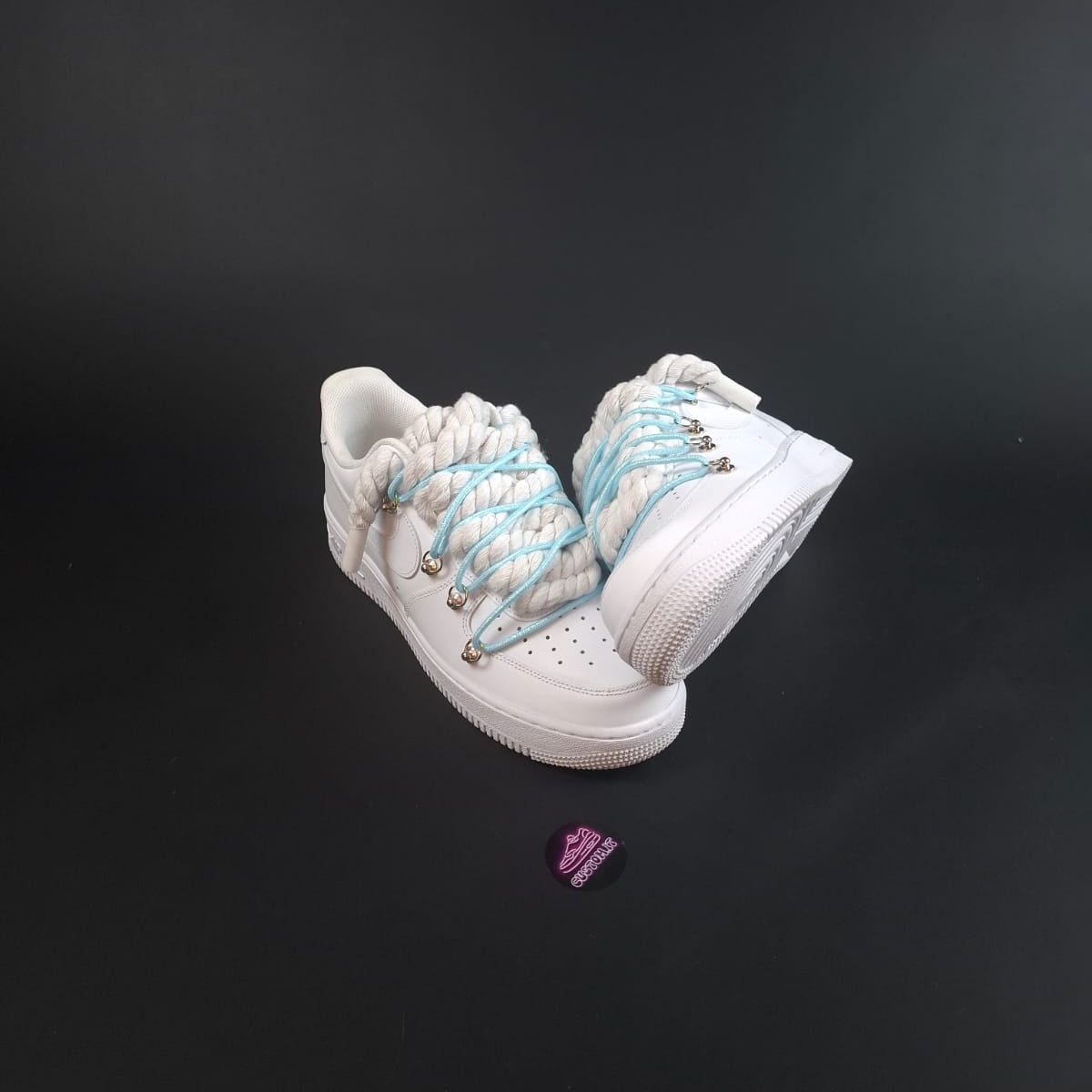 White Rope Laces AF1 x Spark Frost