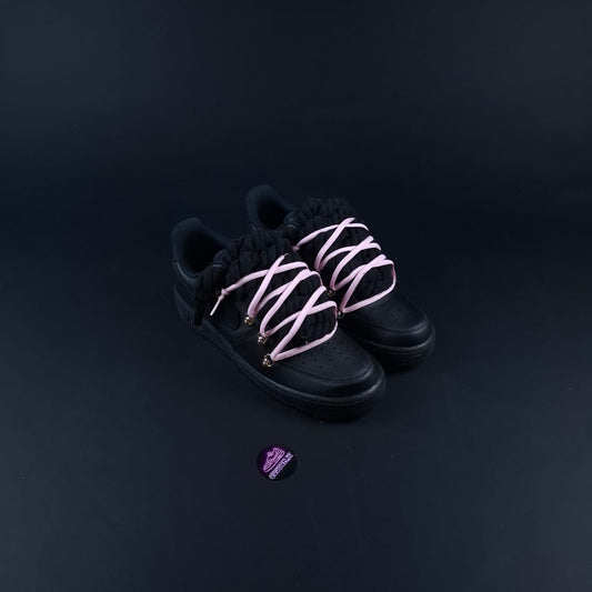 Black Rope Laces AF1 x Shade Pink