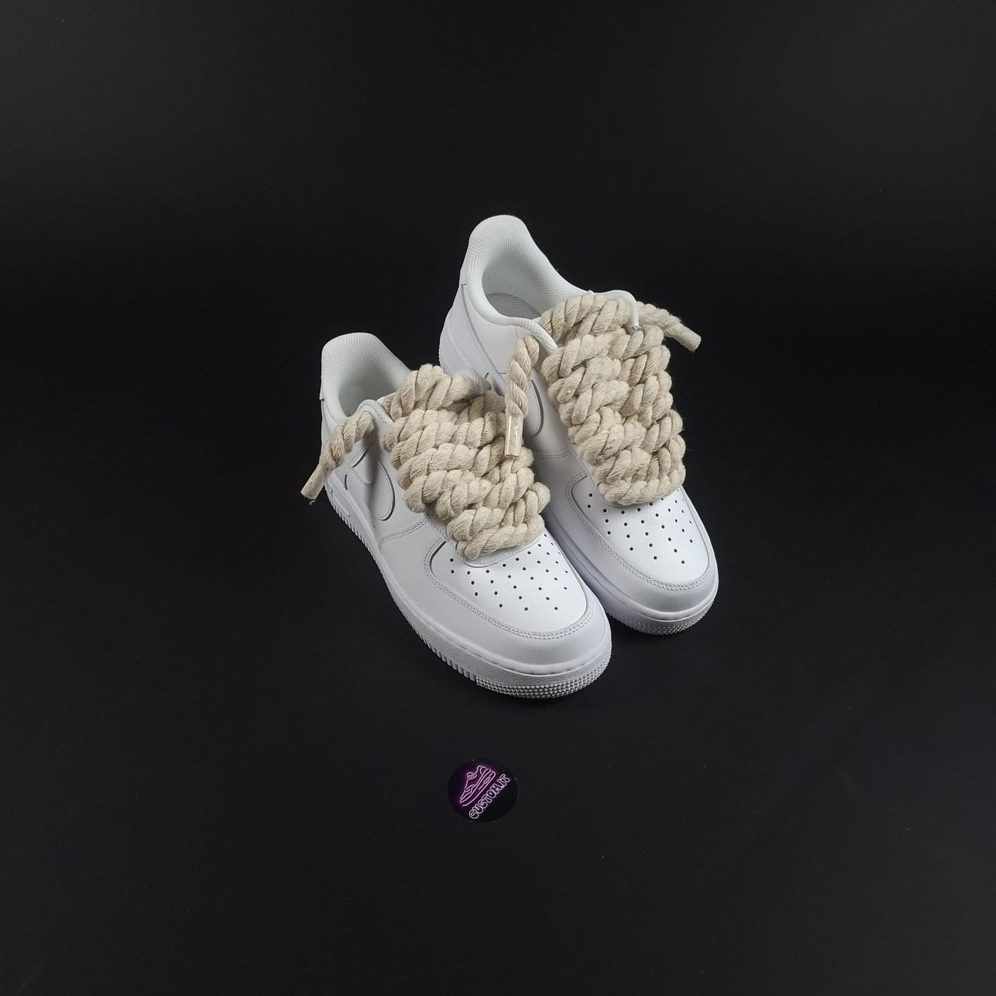 White AF1 x Rope Laces/Sand
