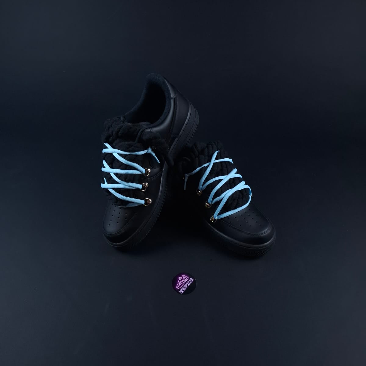 Black Rope Laces AF1 x Shade Glacier