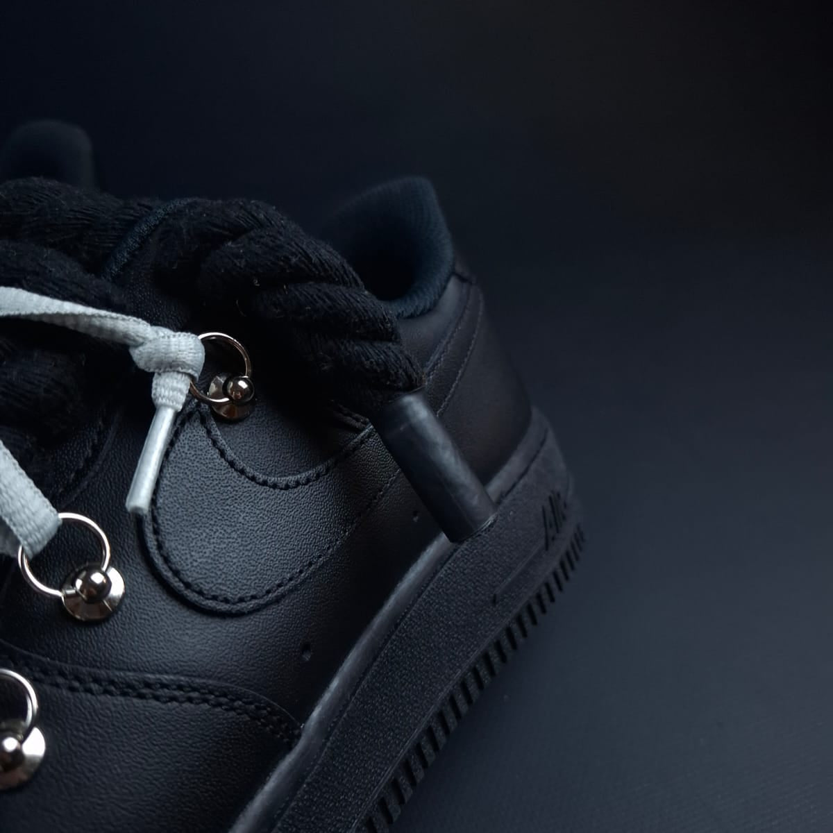 Black Rope Laces AF1 x Shade Smoke