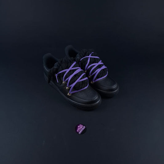 Black Rope Laces AF1 x Shade Violet