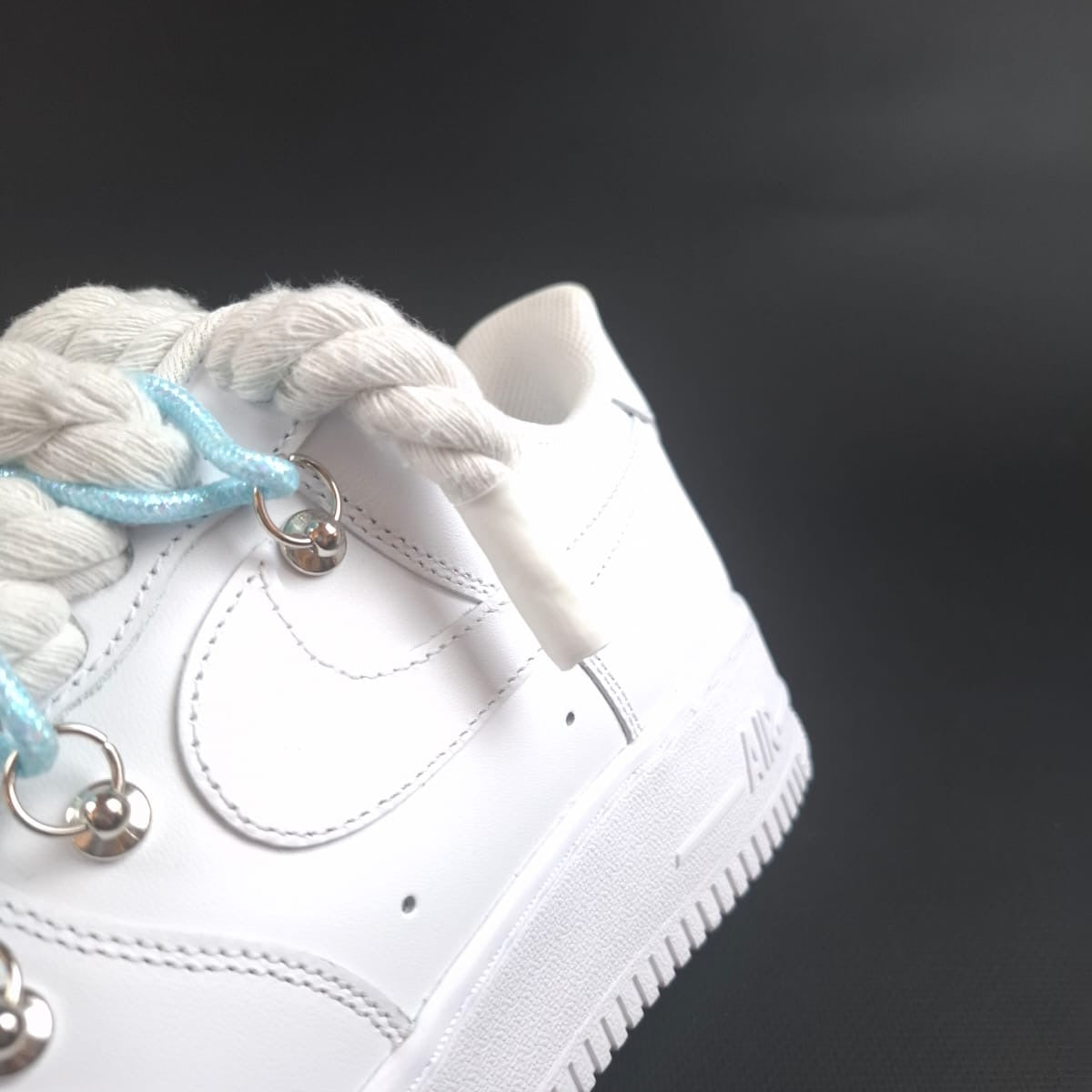White Rope Laces AF1 x Spark Frost