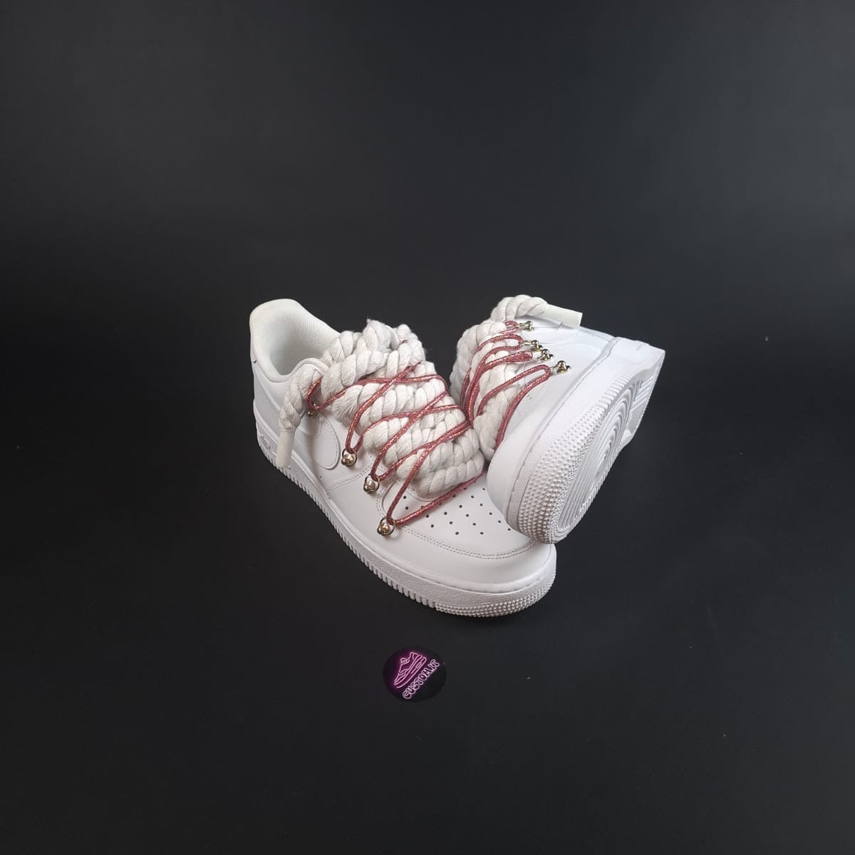 White Rope Laces AF1 x Spark Ember