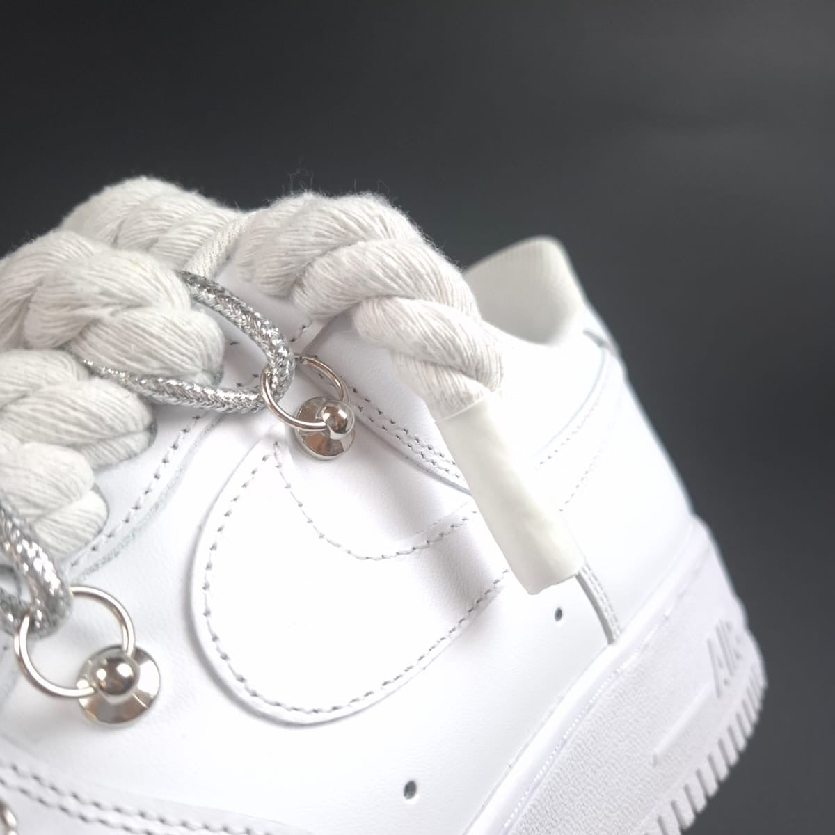 White Rope Laces Af1 x Spark Chrome