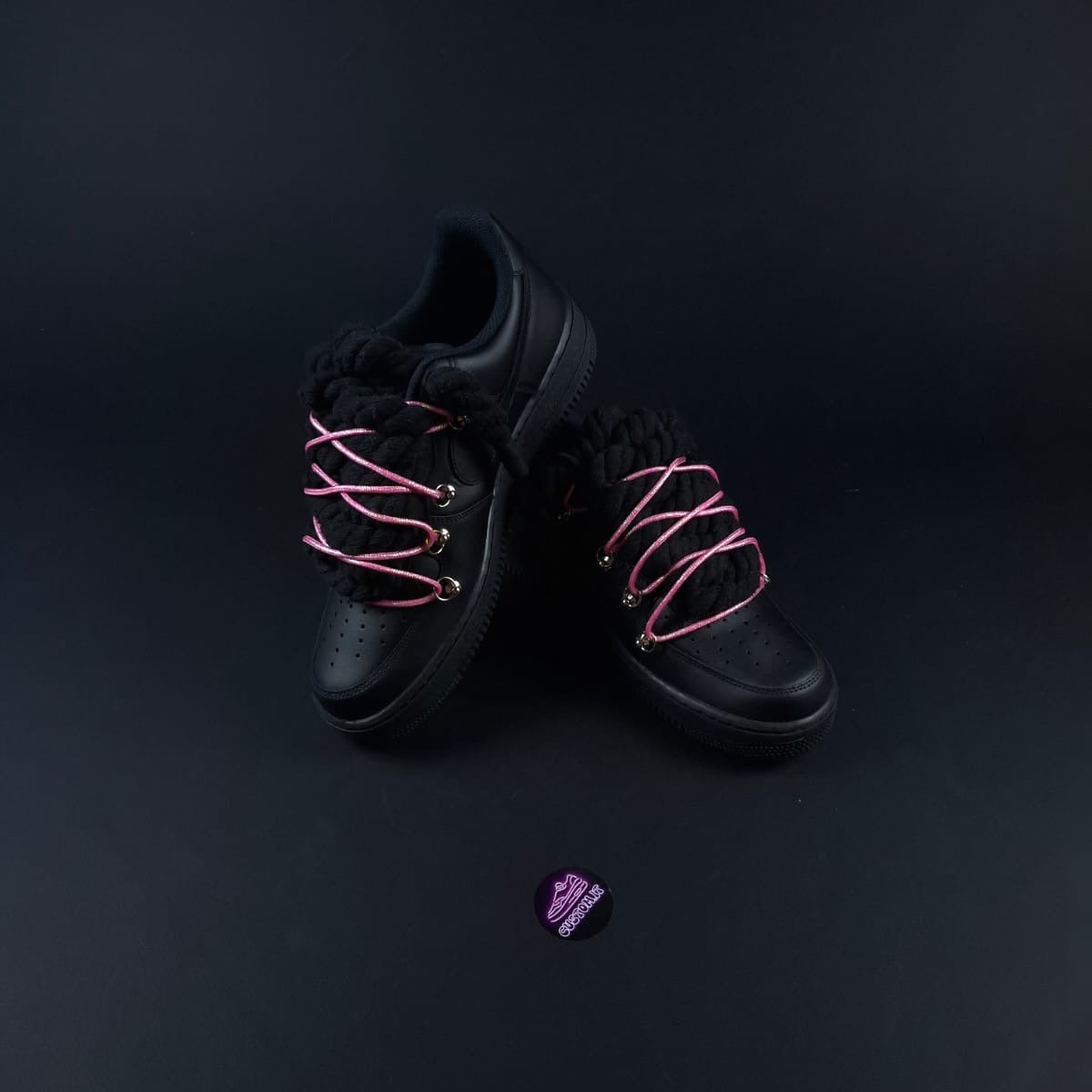 Black Rope Laces AF1 x Spark Blush