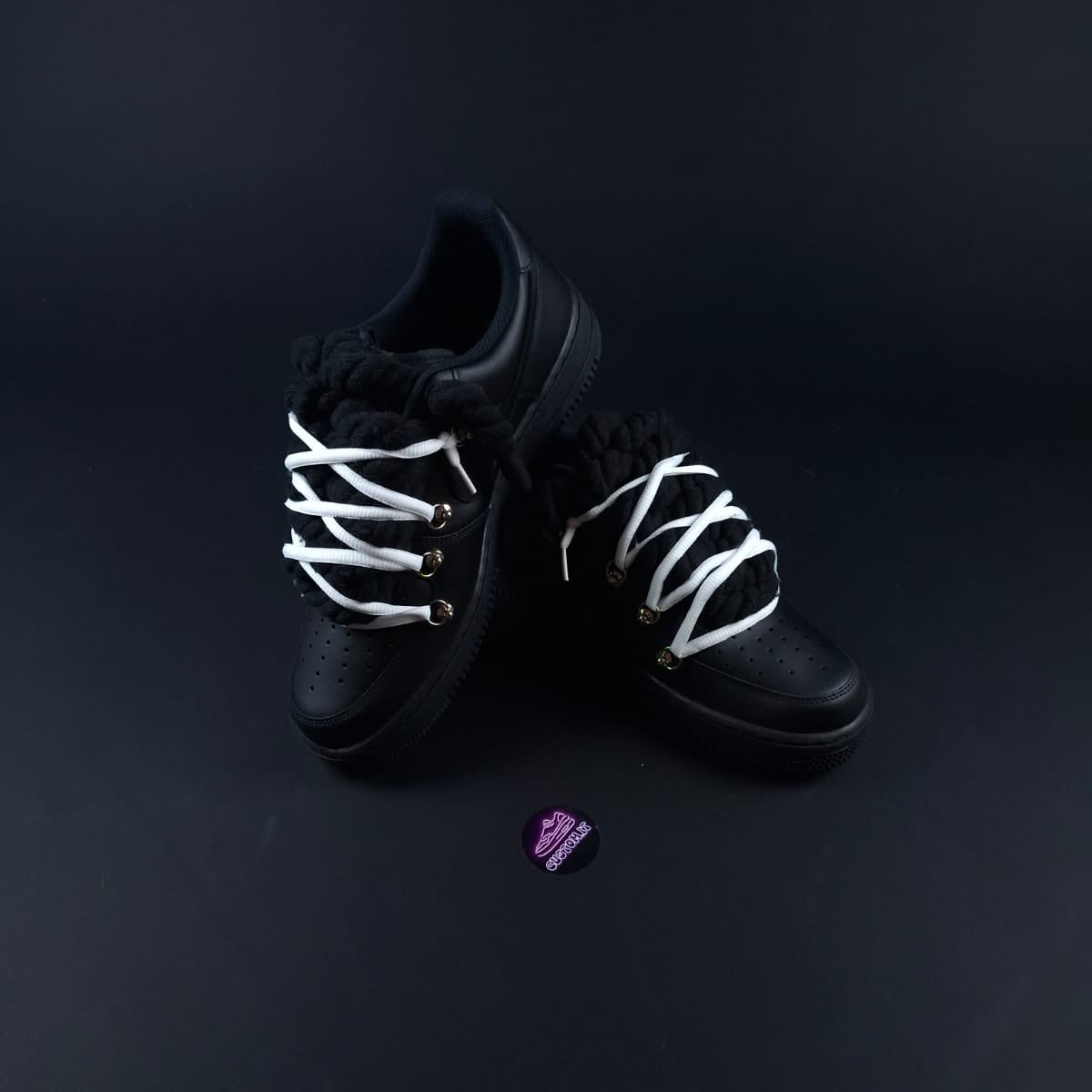 Black Rope Laces AF1 x Shade Ghost
