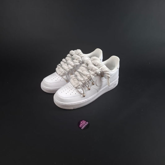 White Rope Laces Af1 x Spark Chrome