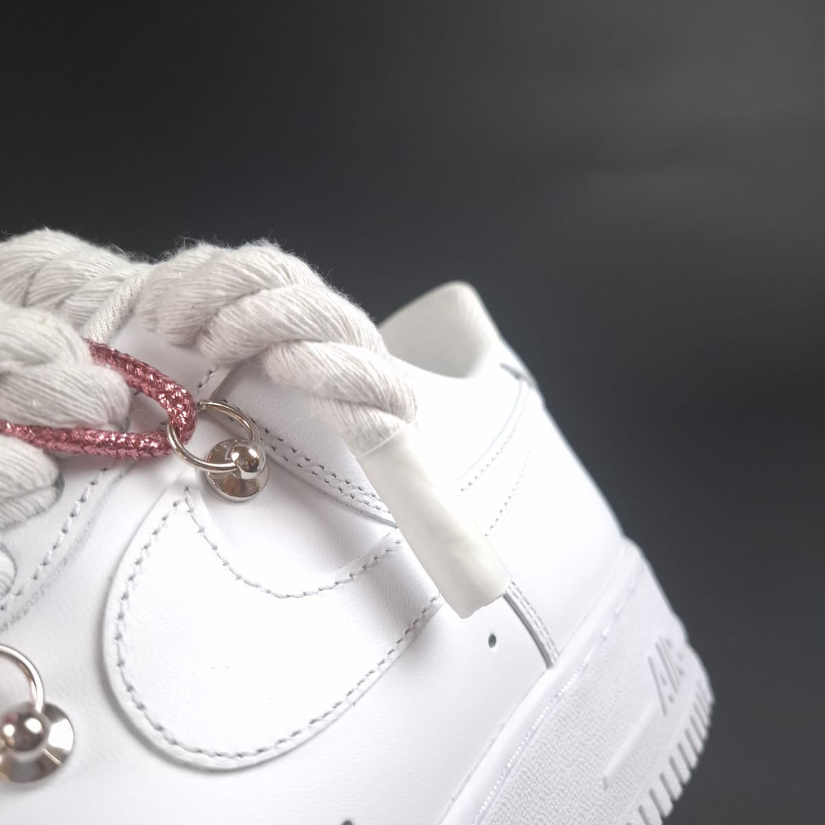White Rope Laces AF1 x Spark Ember