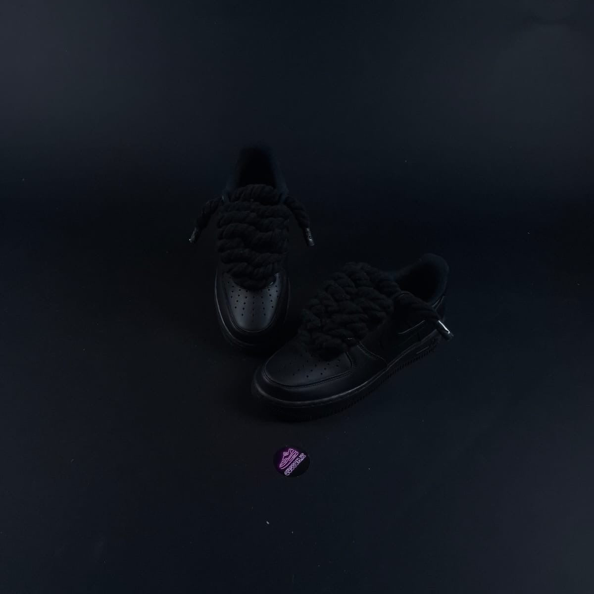 Black AF1 x Rope Laces/Onyx