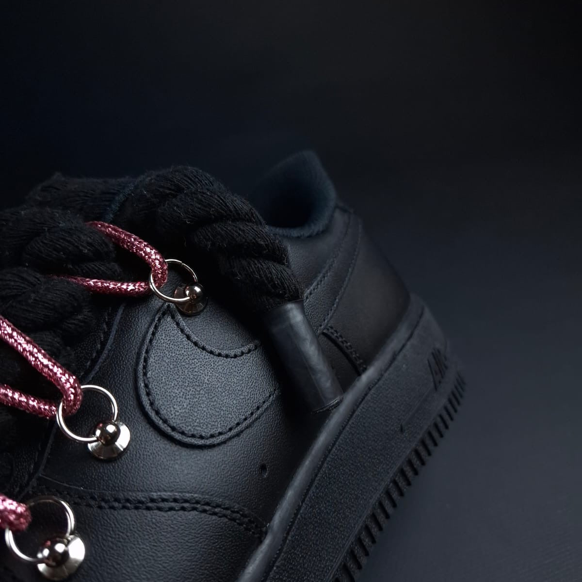 Black Rope Laces AF1 x Spark Ember