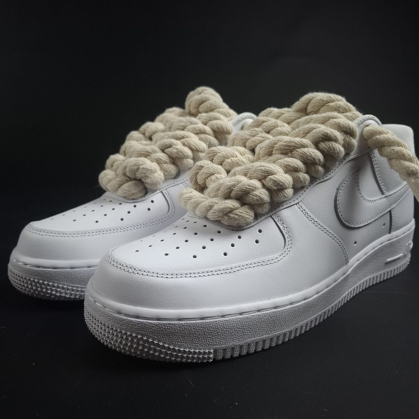 White AF1 x Rope Laces/Sand