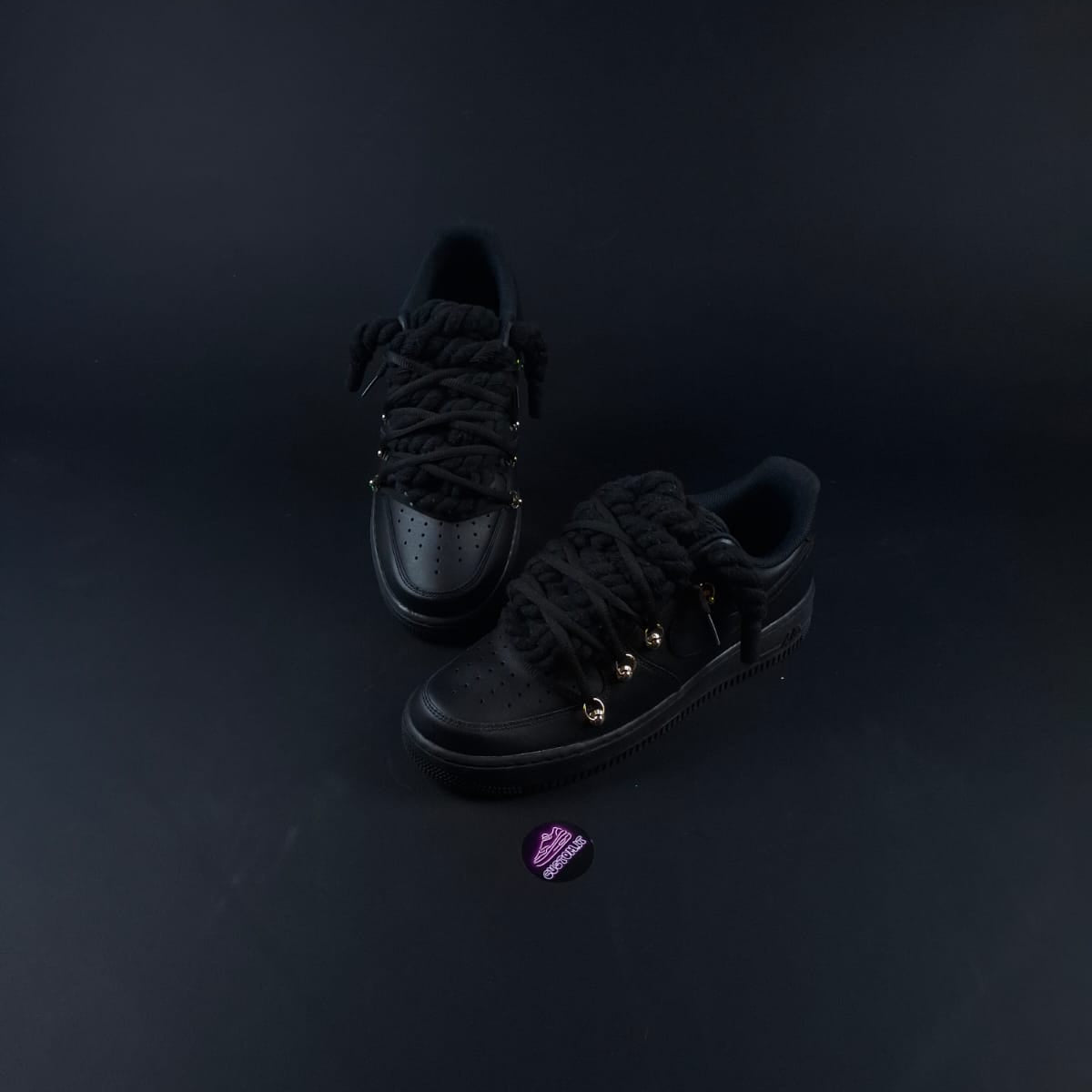 Black Rope Laces AF1 x Shade Charcoal