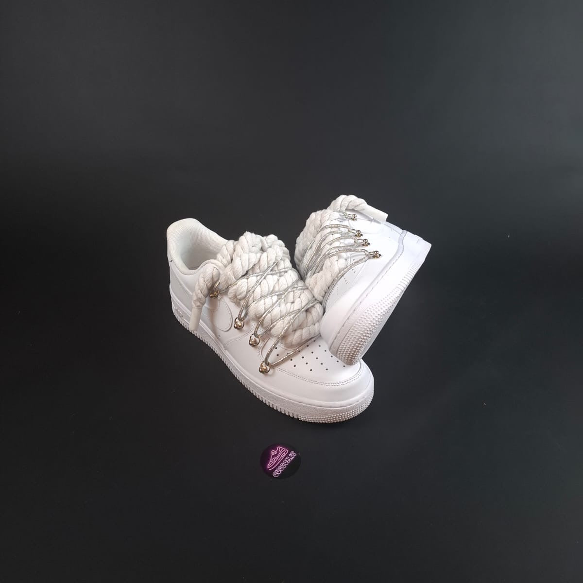 White Rope Laces Af1 x Spark Chrome