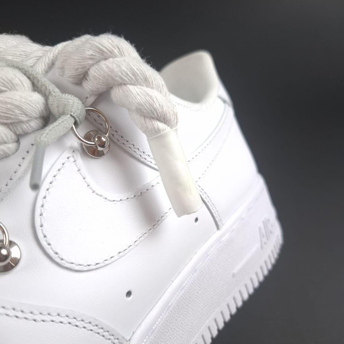 White Rope Laces AF1 x Shade Smoke