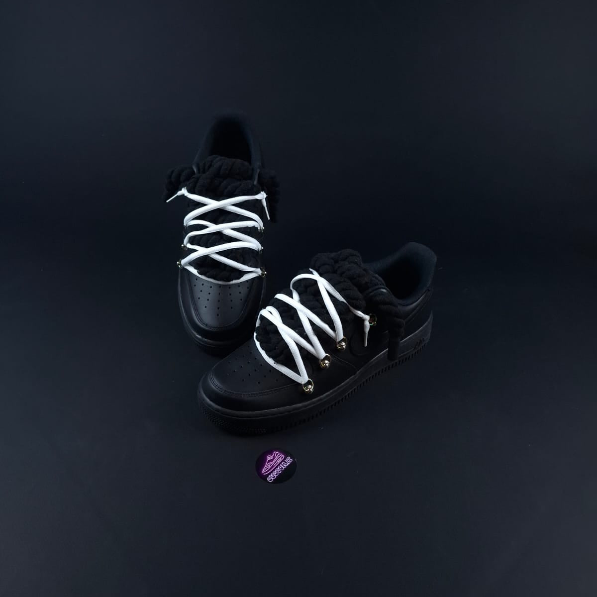Black Rope Laces AF1 x Shade Ghost