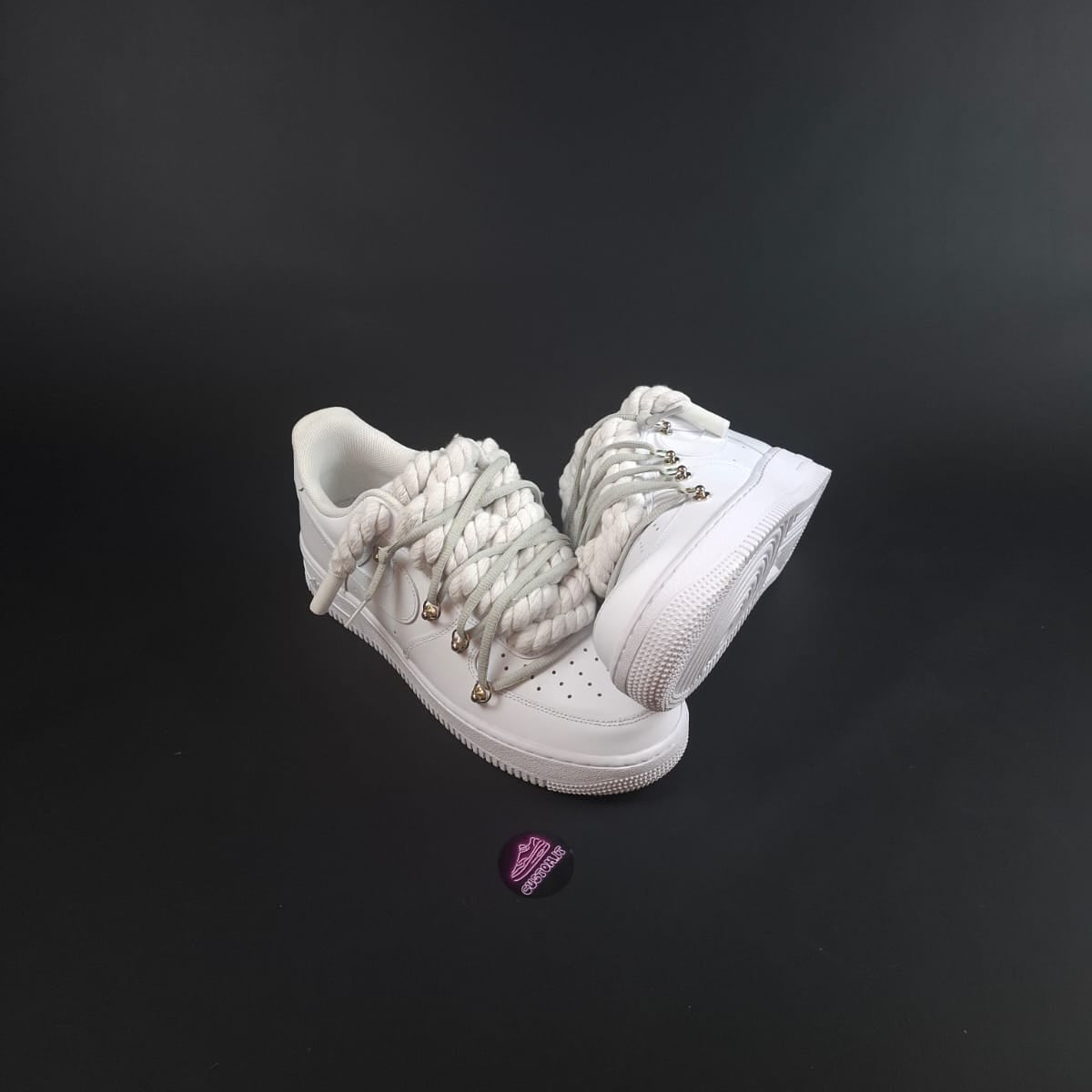 White Rope Laces AF1 x Shade Smoke