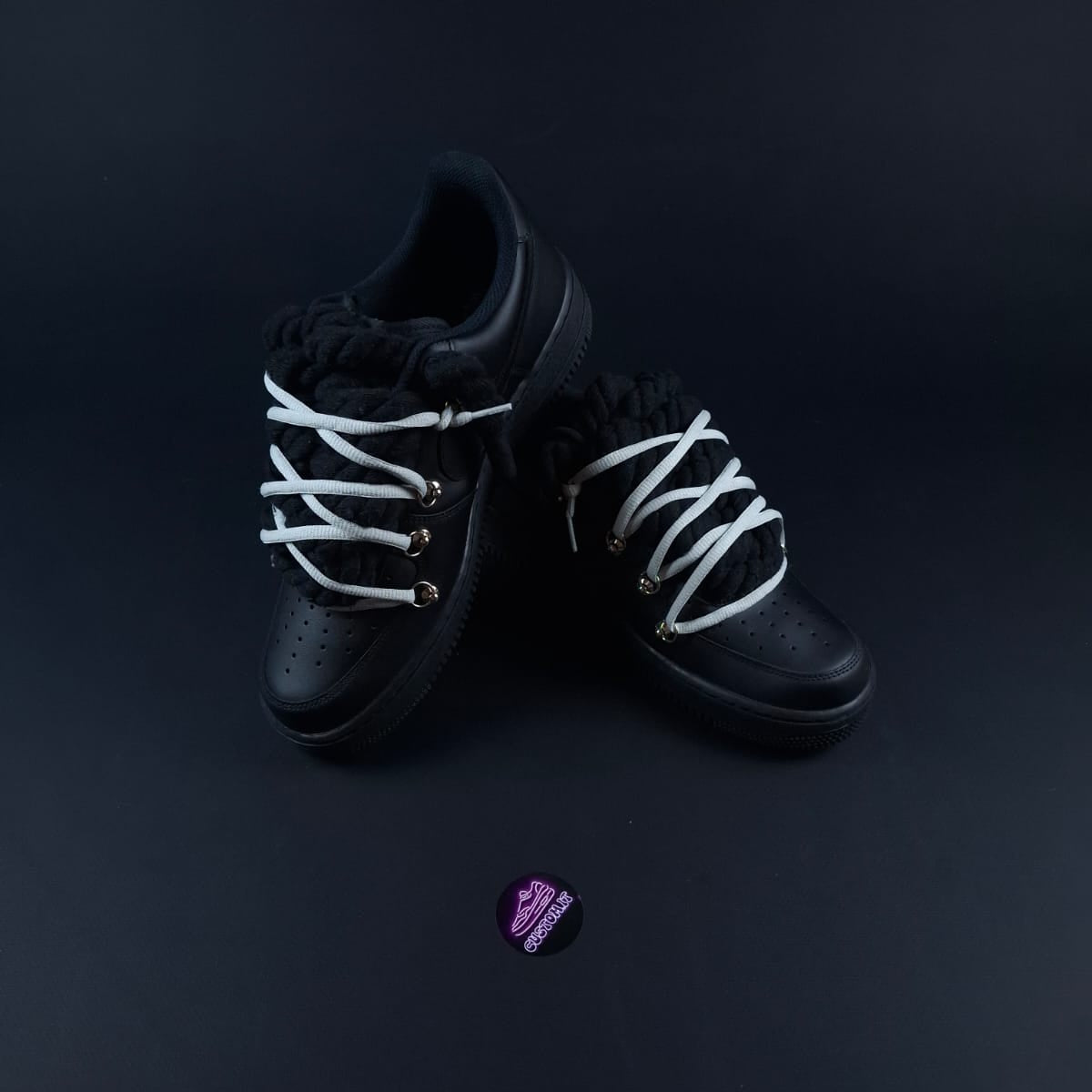 Black Rope Laces AF1 x Shade Smoke