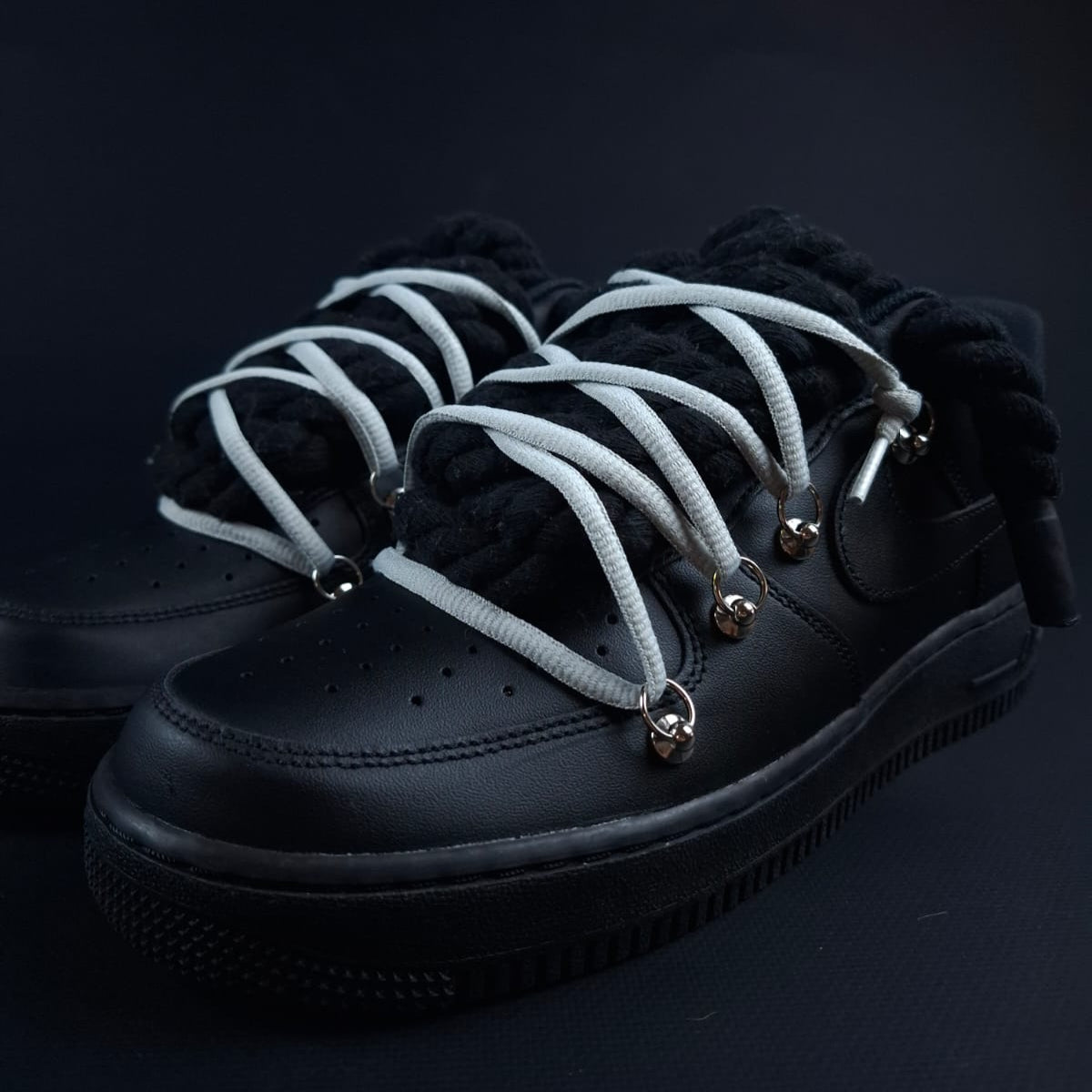 Black Rope Laces AF1 x Shade Smoke