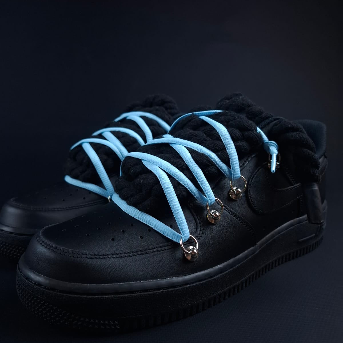 Black Rope Laces AF1 x Shade Glacier