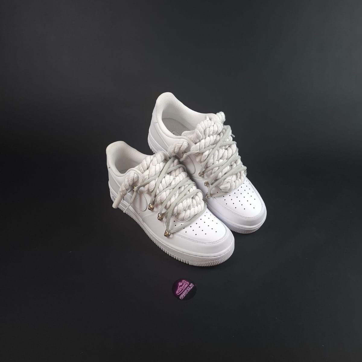 White Rope Laces AF1 x Shade Smoke