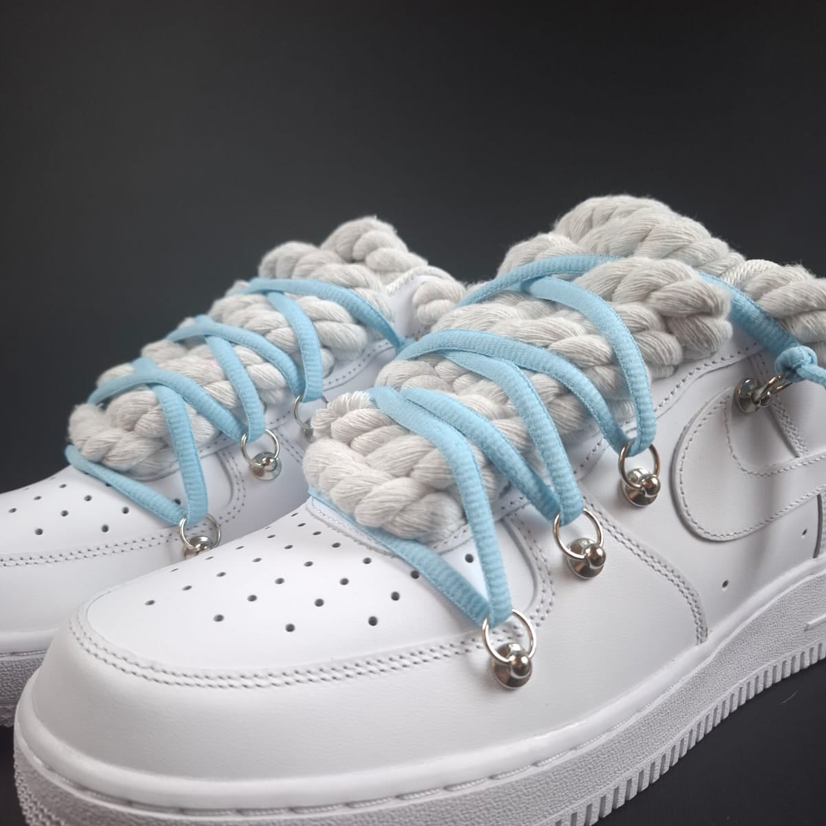 White Rope Laces AF1 x Shade Glacier