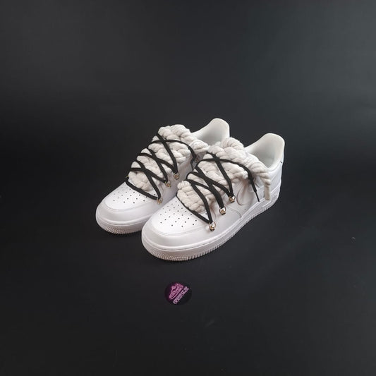 White Rope Laces AF1 x Shade Charcoal